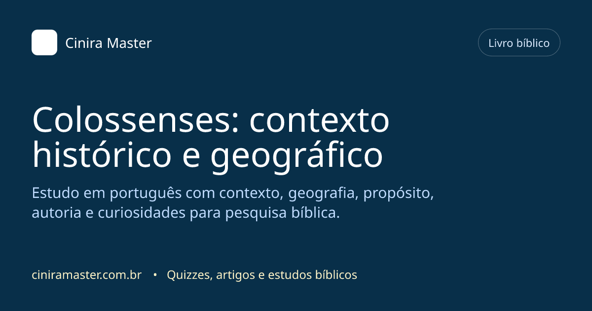 Imagem gerada para o livro bíblico de Colossenses