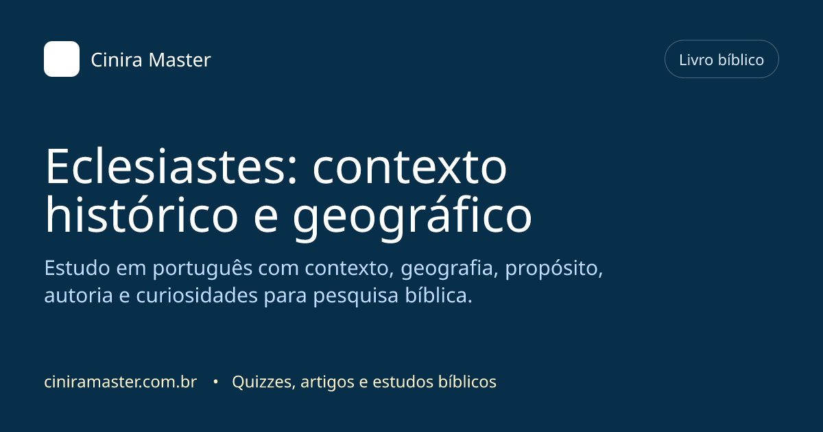 Imagem gerada para o livro bíblico de Eclesiastes