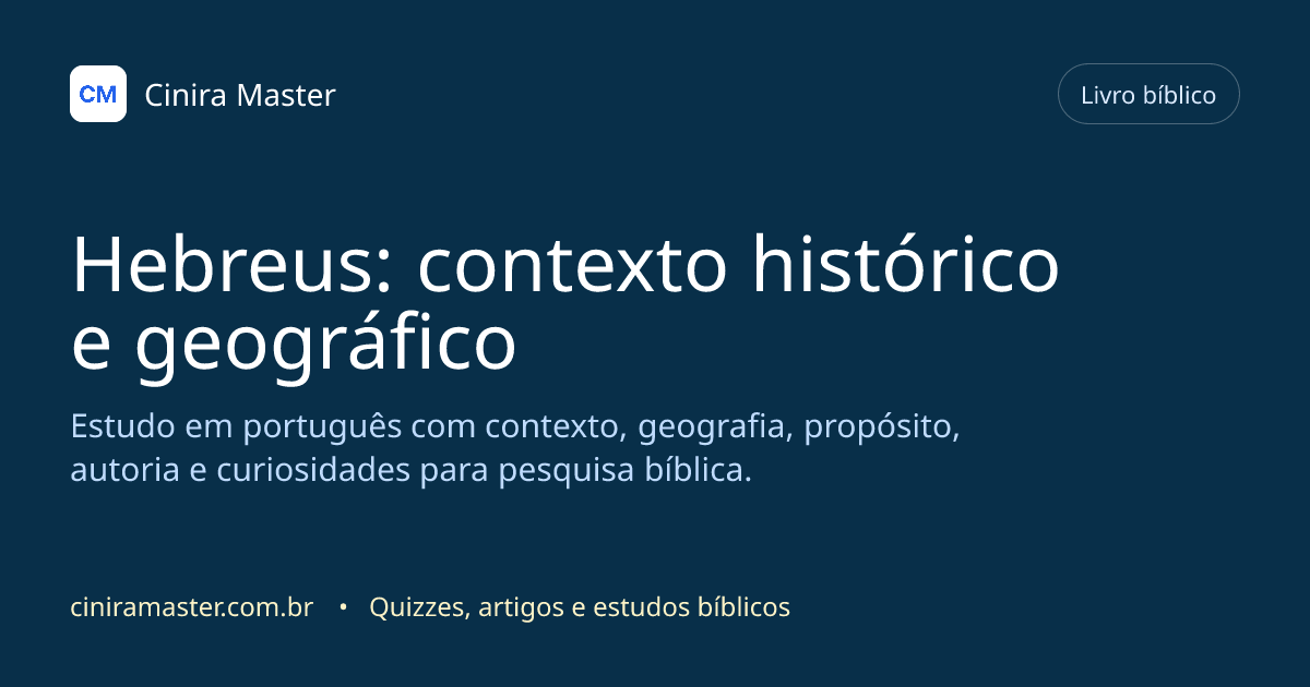 Imagem gerada para o livro bíblico de Hebreus