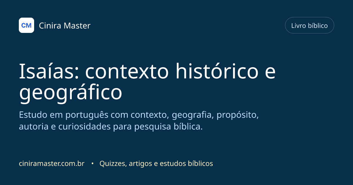 Imagem gerada para o livro bíblico de Isaías