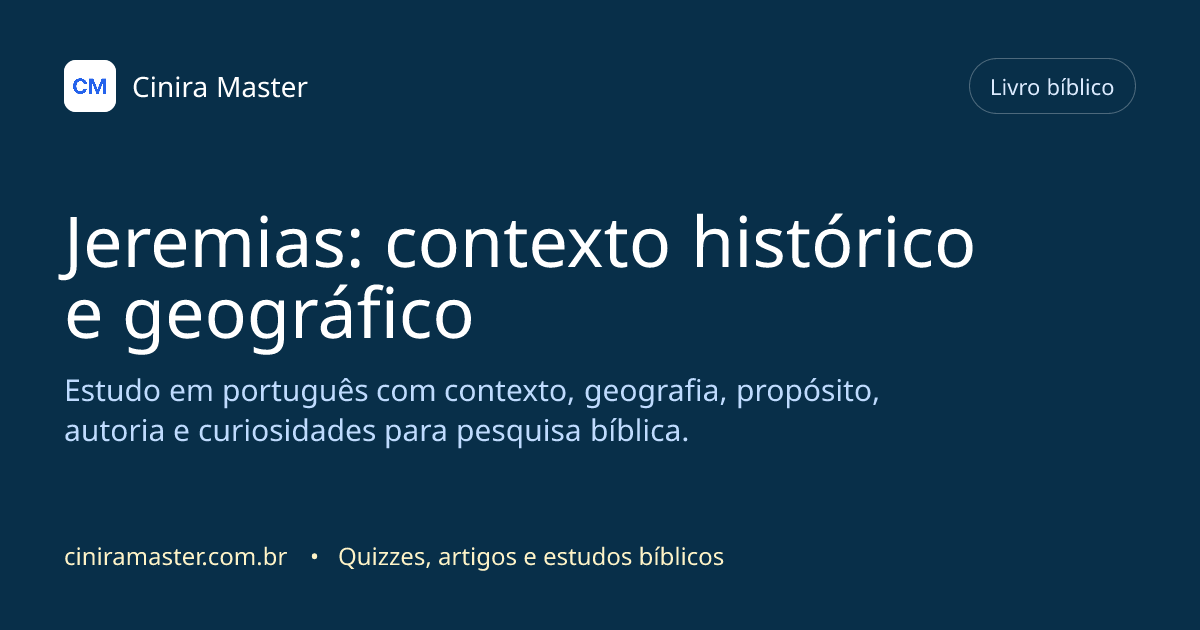 Imagem gerada para o livro bíblico de Jeremias