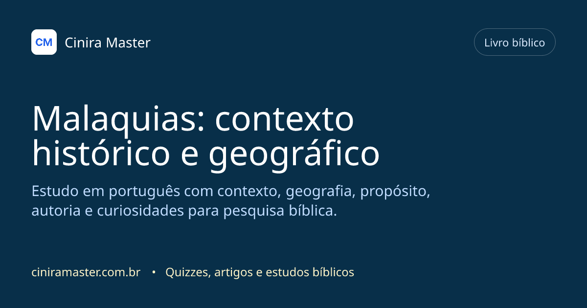 Imagem gerada para o livro bíblico de Malaquias