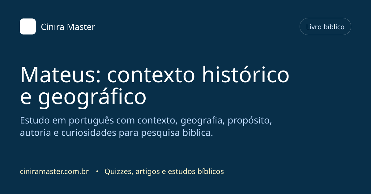 Imagem gerada para o livro bíblico de Mateus