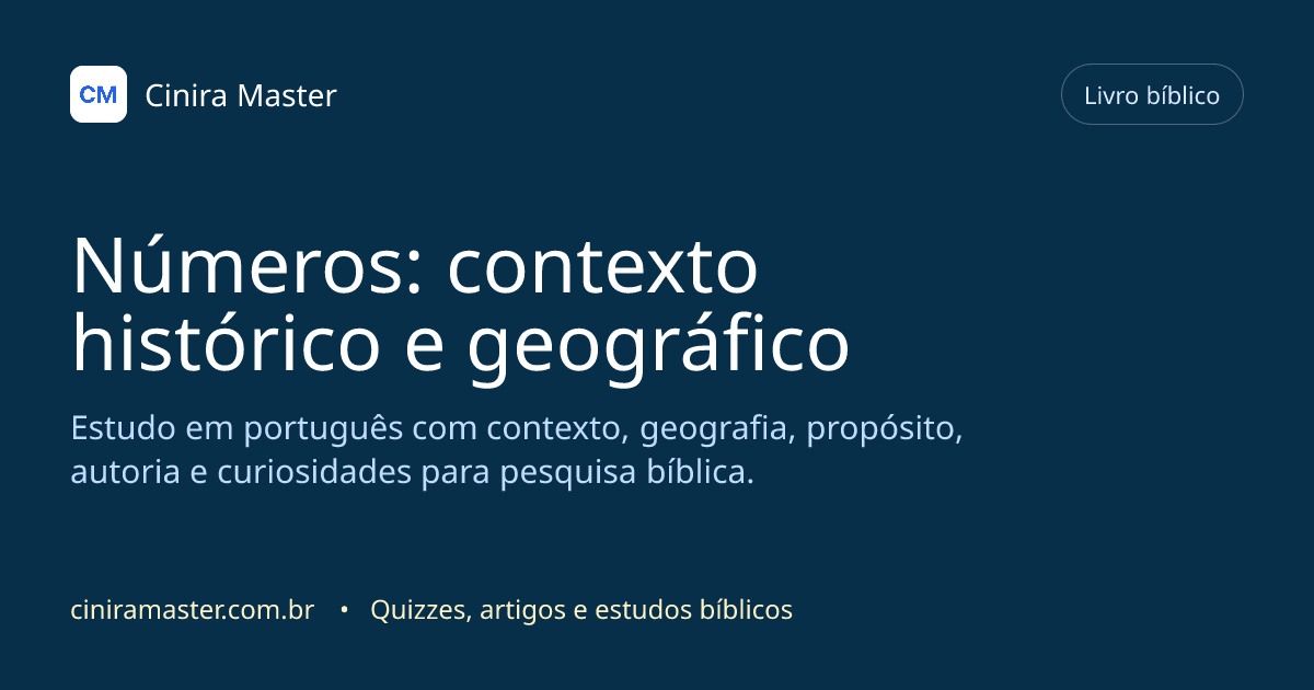 Imagem gerada para o livro bíblico de Números