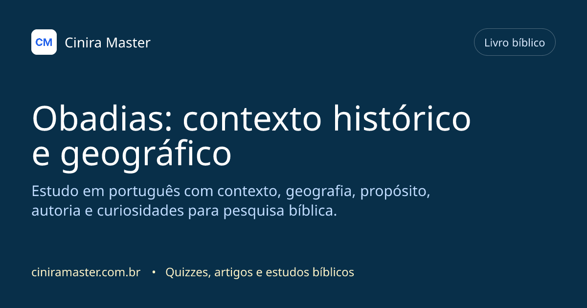 Imagem gerada para o livro bíblico de Obadias