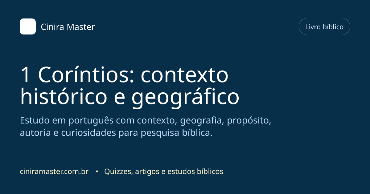 Imagem gerada para o livro bíblico de 1 Coríntios