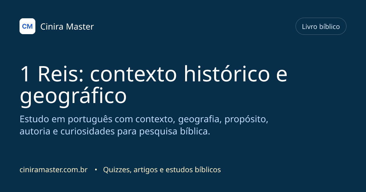 Imagem gerada para o livro bíblico de 1 Reis