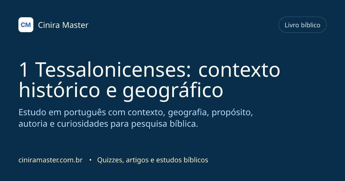 Imagem gerada para o livro bíblico de 1 Tessalonicenses