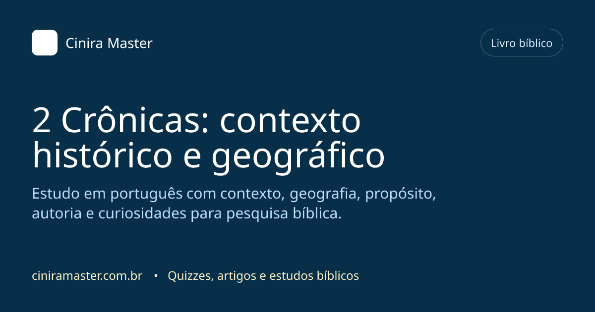 Imagem gerada para o livro bíblico de 2 Crônicas