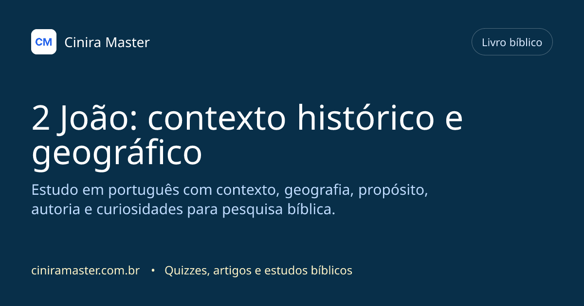 Imagem gerada para o livro bíblico de 2 João