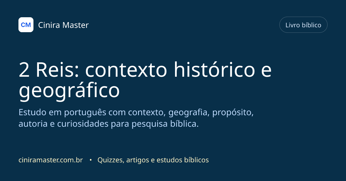 Imagem gerada para o livro bíblico de 2 Reis