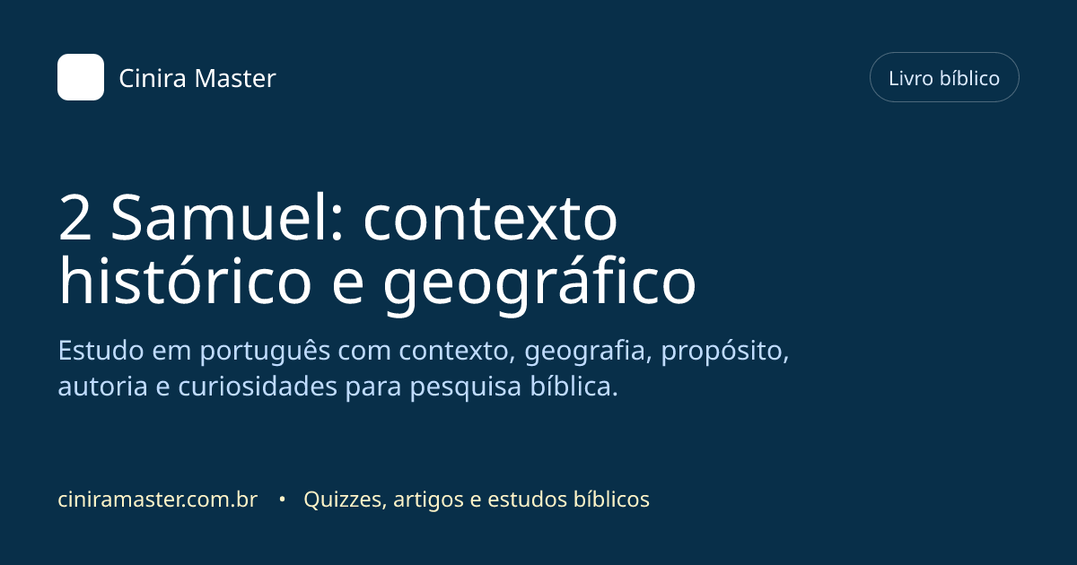 Imagem gerada para o livro bíblico de 2 Samuel