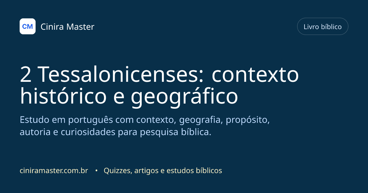 Imagem gerada para o livro bíblico de 2 Tessalonicenses