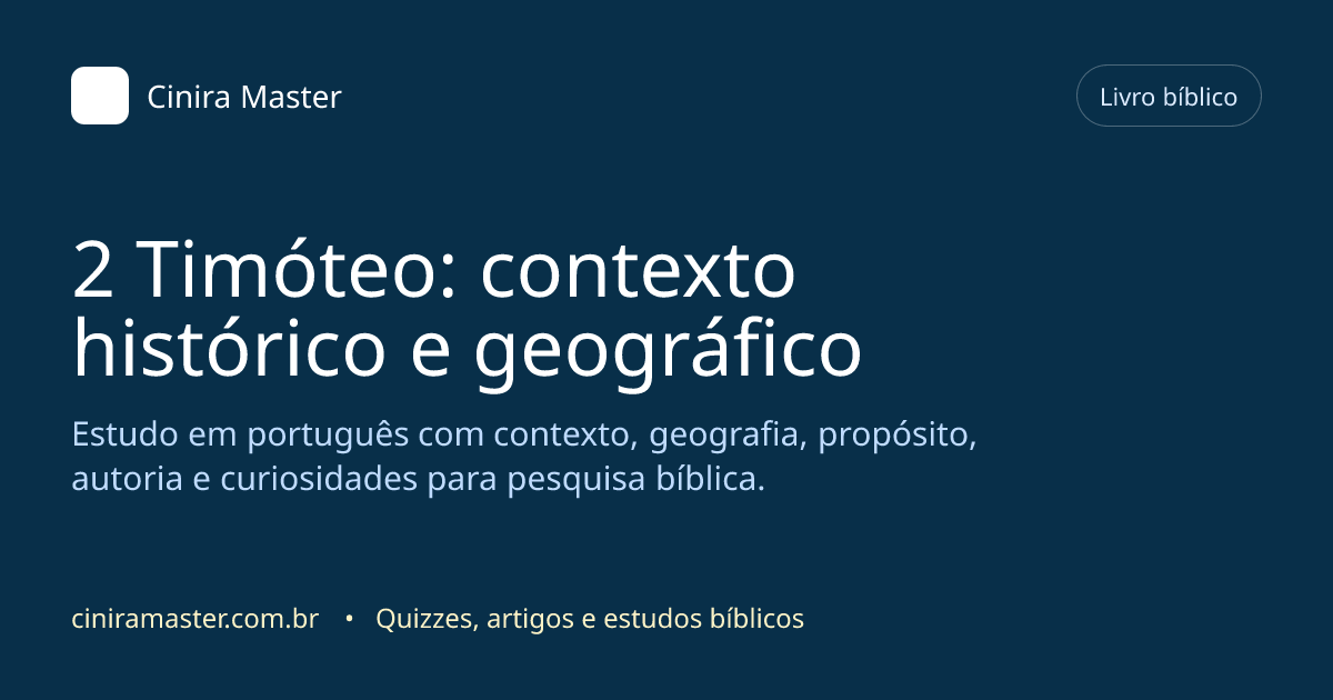 Imagem gerada para o livro bíblico de 2 Timóteo