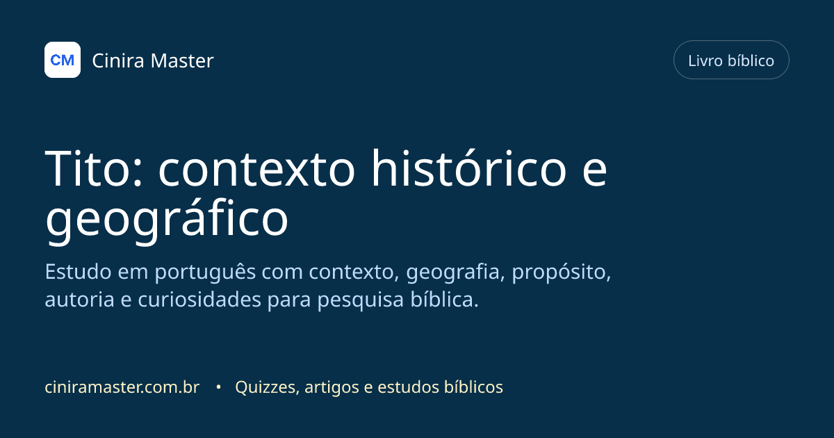 Imagem gerada para o livro bíblico de Tito