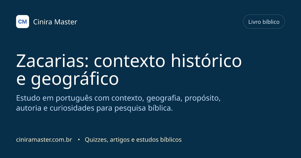 Imagem gerada para o livro bíblico de Zacarias